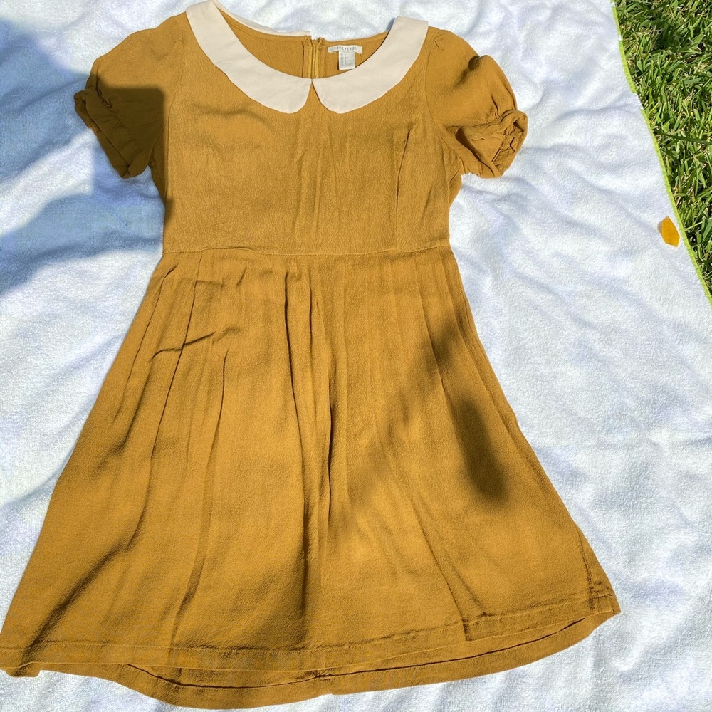 Forever 21 Dark Mustard Dress w/ Collar